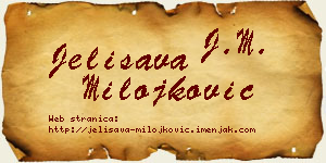 Jelisava Milojković vizit kartica